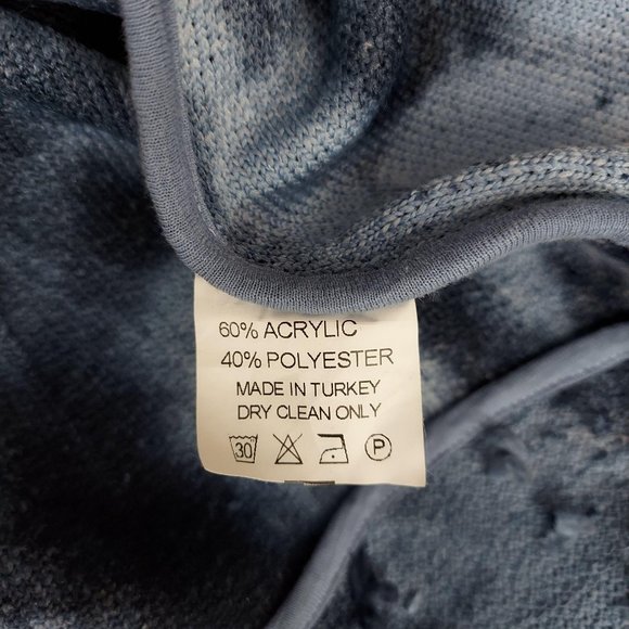 Isle Apparel Fringed Blazer Jacket Blue S - Picture 11 of 11